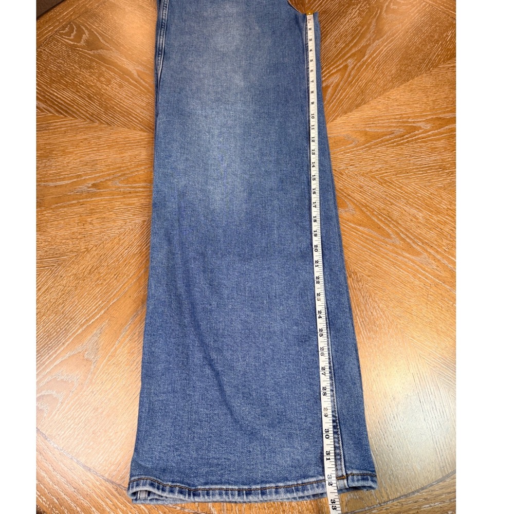 Good American Good Skate Wide Leg Jeans Medium Wash Size 16/33 - Picture 9 of 9